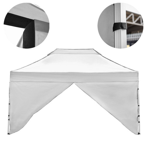 Vaunt 4.5m x 1.9m Single Door Gazebo Side Panel - White image