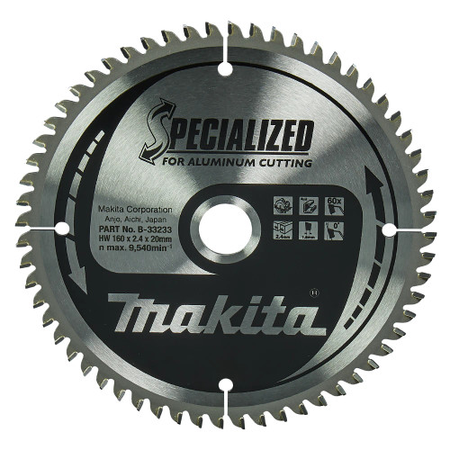 Makita B-33233 160mm x 20mm 60T Specialized Circular Saw Blade image