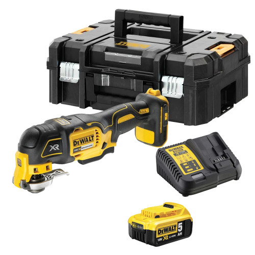 Dewalt DCS355P1 18V XR Brushless Multi Tool with 1 x 5Ah Battery, Charger & Case image