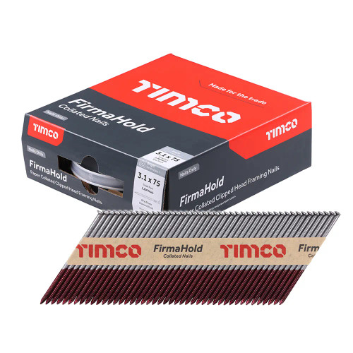 FirmaHold 3.1 x 75mm, 34° Ring Shank Bright Nails - Box of 2200 image