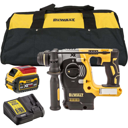 Dewalt DCH273T1 18V XR Brushless SDS+ Hammer Drill, 1x FLEXVOLT 6.0Ah Battery, Charger & Duffel Bag image