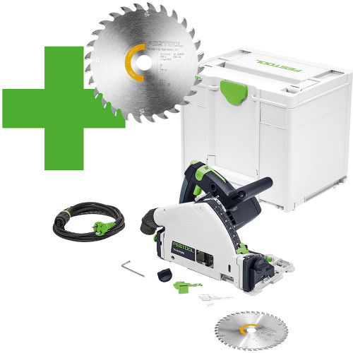 Festool TS 55 F-Plus Electric Plunge Saw Master Edition with Case & Extra Saw Blade image