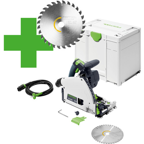 Festool TS 60 K-Plus Electric Plunge Saw Master Edition with Case & Extra Saw Blade image