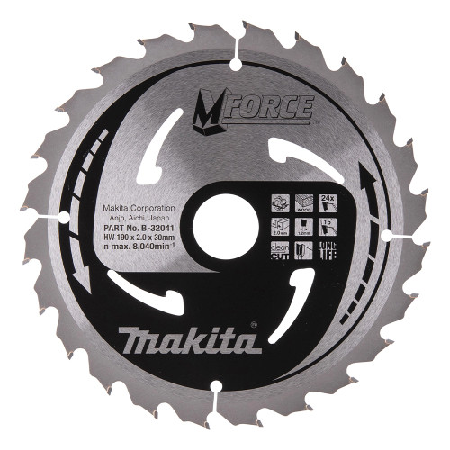 Makita B-32041 190mm x 30mm 24T M-Force Circular Saw Blade image