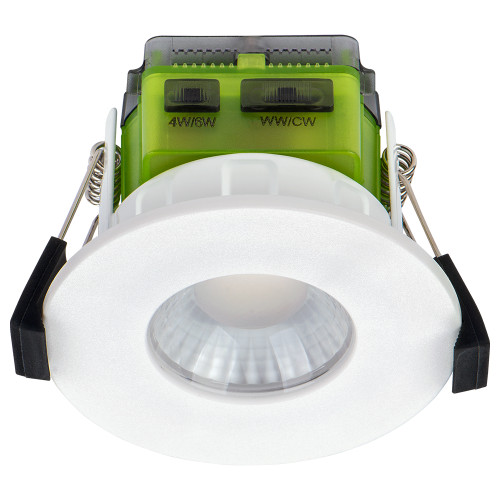 Luceco FType MK2 Flat Fixed Cylinder Fire Rated LED Downlight Dim To Warm & CCT White 4-6W 675/690Lm image