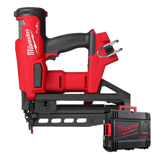 Milwaukee M18 FN16GS-0X 18V FUEL Brushless 16G Second Fix Straight Nail Gun - Body & Case image