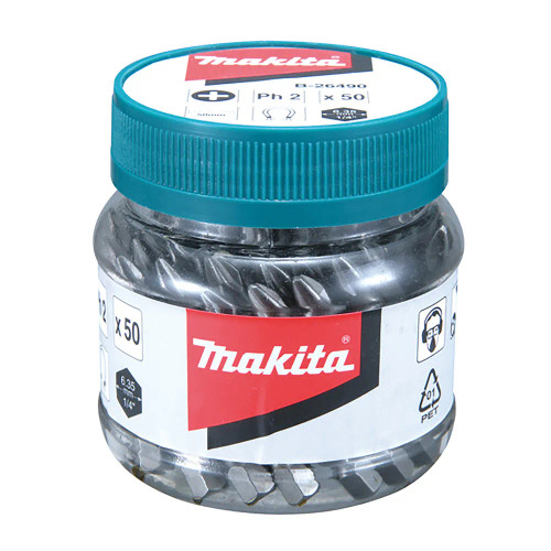 Makita B-26490 PH2 x 50mm in Plastic Tub - Pack of 50 image