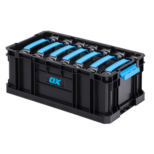 OX TOOLTREK Pro Wall Hanging Crate with 7 Mini Organiser Cases - ITS