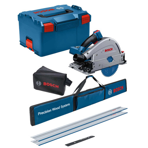 Bosch GKT 18V-52 GC BITURBO Brushless 18V Plunge Saw – Body, Carry Case, Bluetooth Module & Guide Rails Set image