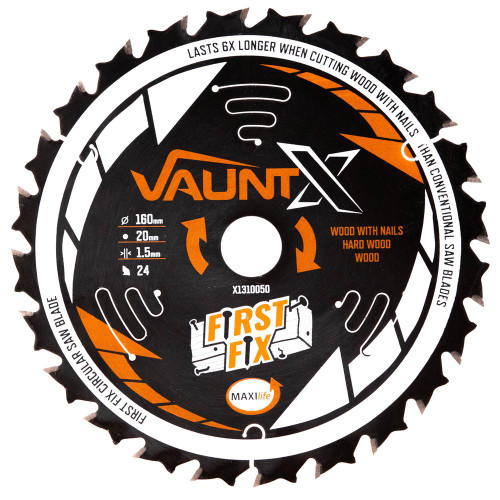 Vaunt X 160mm x 20mm 24T First Fix Circular Saw Blade image