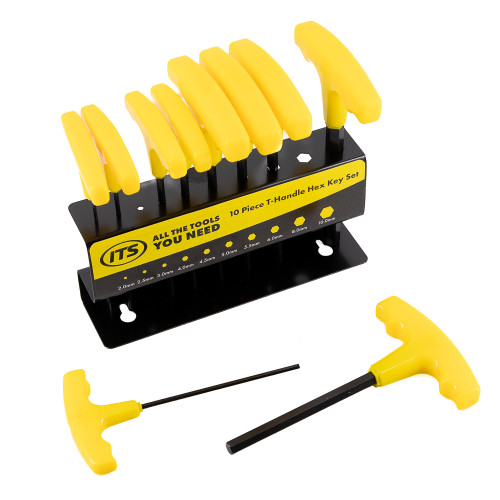 ITS 10 Piece T-Handle Hex Key Set image ITS 10 Piece T-Handle Hex Key Set image