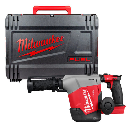 Milwaukee M18 FHAFOH16-0X 18V FUEL Brushless 16mm SDS+ Drill with Built In Dust Extraction - Body & Case image