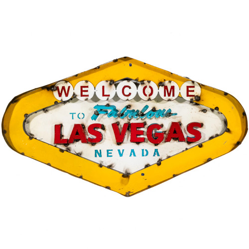 Dream Drives 'Welcome To Las Vegas' Heritage Hand Made Metal Sign image