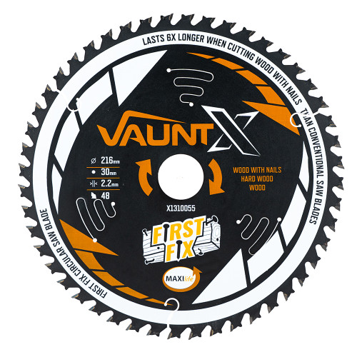Vaunt X 216mm x 30mm 48T First Fix Circular Saw Blade image