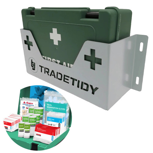 Trade Tidy First Aid Kit & Holder - Grey image
