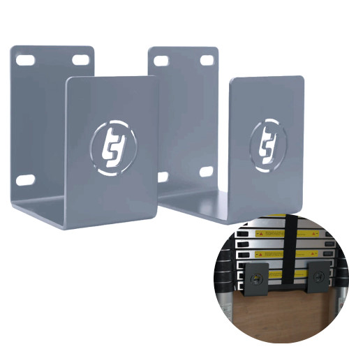Trade Tidy Telescopic Ladder Brackets (Pair) - Grey image