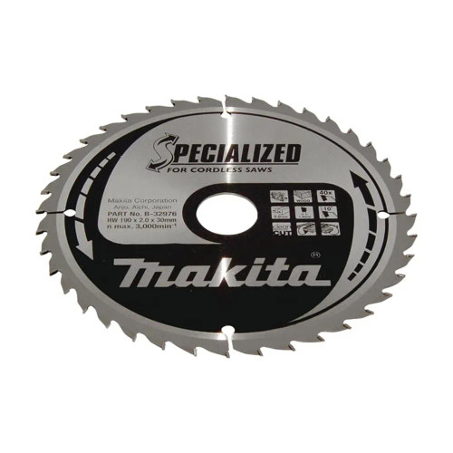 Makita B-32976 190mm x 30mm 40T Specialized Wood Saw Blade image