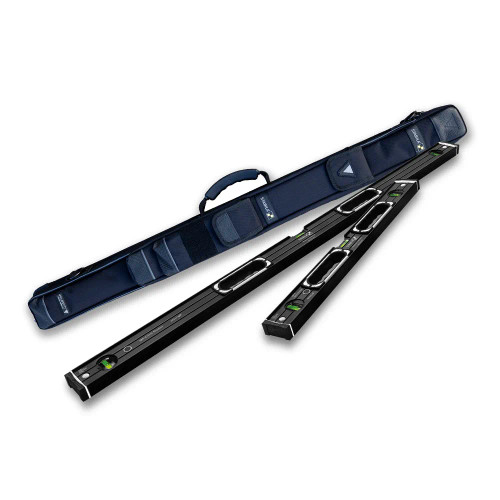 Stabila 2 Piece Type 196-2 Dark Shadow Spirit Level Set 610mm, 1220mm & Velocity Dark Shadow Spirit Level Bag image