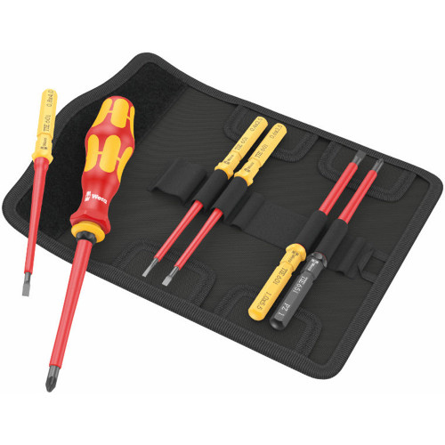 Wera Kraftform Kompakt 7 Piece VDE Interchangeable Blade Screwdriver Set image