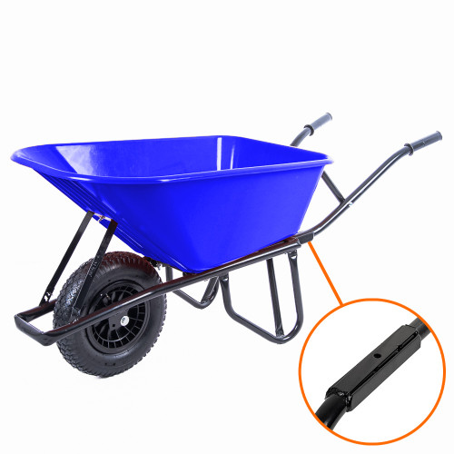 Vaunt Heavy Duty 100Ltr Plastic Tray Reinforced Wheelbarrow - Blue Price Comparisons | Compare The Build
