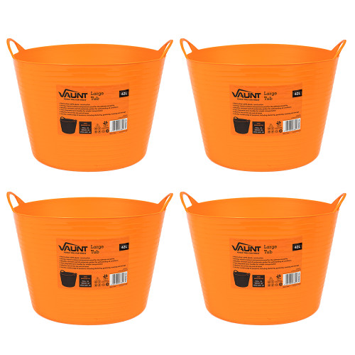 Vaunt Large 42L Plastic Tub - Pack of 4 image