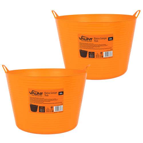 Vaunt Extra Large 60L Plastic Tub - Pack of 2 image