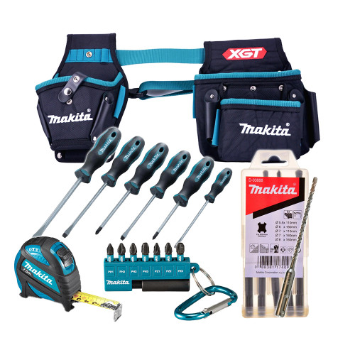 Makita 20 Piece Wood Working Accessories Set with XGT Tool Belt image