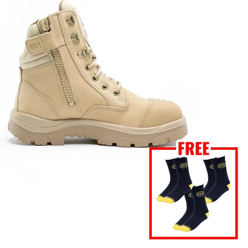 Steel Blue Southern Cross Zip Scuff S3 Safety Boots - Sand image