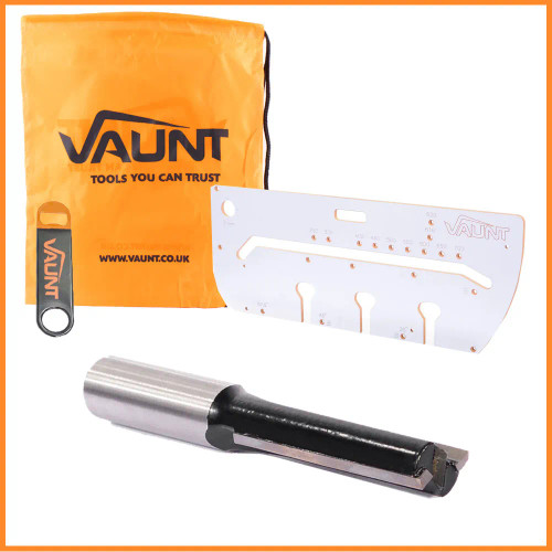 Vaunt Worktop Jig, 12.7mm Straight Cutter 50mm Flute 1/2'' Shank, Bottle Opener & Drawstring Bag image