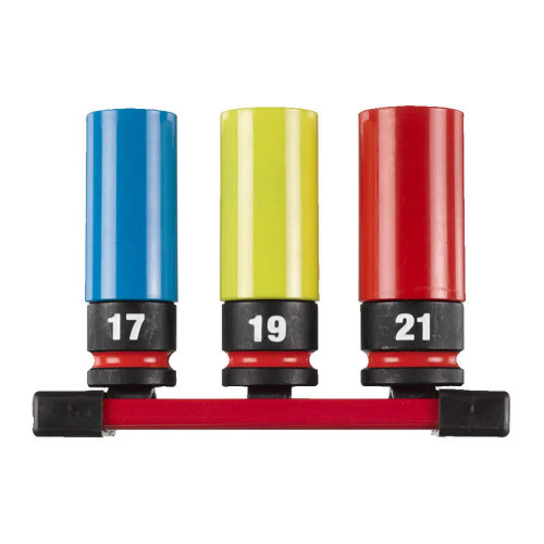 Milwaukee 4932493370 3 Piece 1/2'' Sq. SHOCKWAVE Automotive Impact Socket Set image