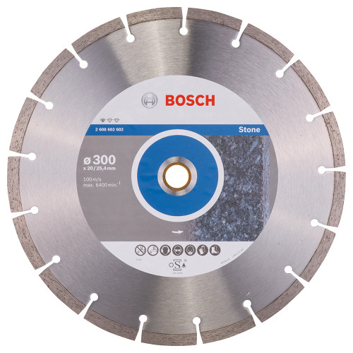 Bosch 300mm x 25.4mm/20mm Standard for Stone Diamond Cutting Disc image