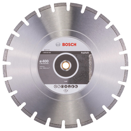 Bosch 400mm x 25.4mm/20mm Standard for Ashpalt Diamond Cutting Disc image