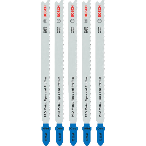 Bosch PRO T 321 AF for Metal Pipes & Profiles Jigsaw Blades - Pack of 5 image