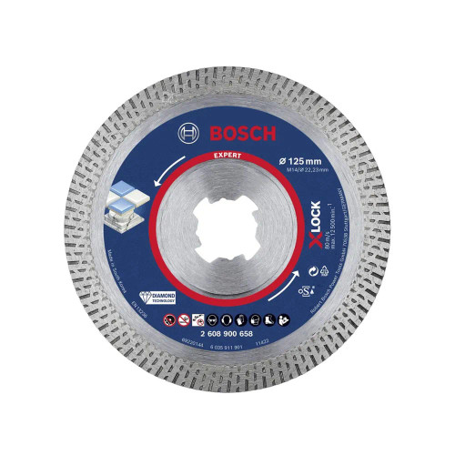 Bosch EXPERT 125mm x 22.23mm/X-LOCK Hard Ceramic Diamond Cutting Disc image