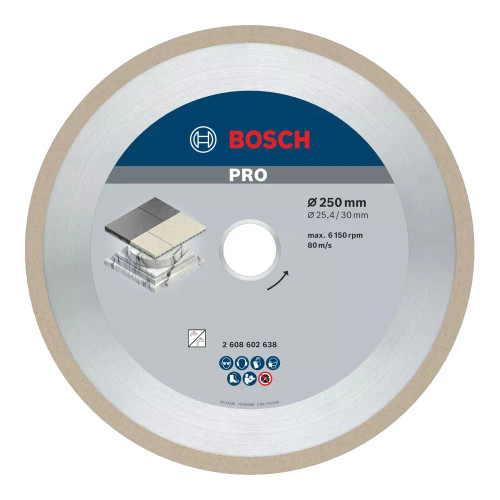 Bosch PRO 250mm x 30mm/25.4mm Ceramic Diamond Cutting Disc image