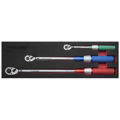Sealey 3 Piece Calibrated Micrometer Style Torque Wrench Set image