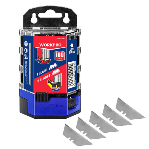 WORKPRO WP213004 Utility Knife Blades - Pack of 100 image