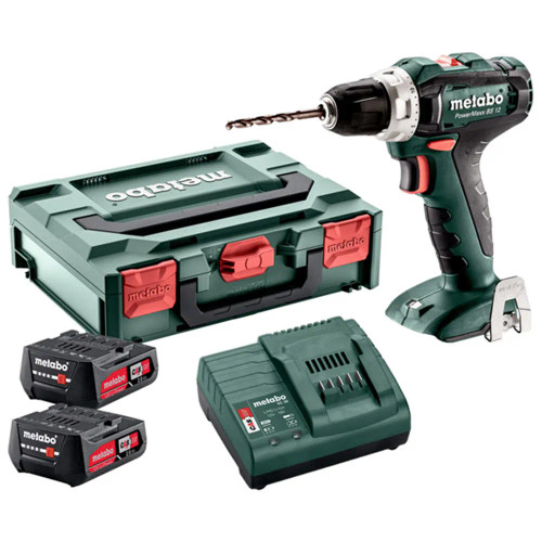 Metabo Powermaxx BS 12V Drill Driver, 2x 2.0Ah Batteries & Charger image