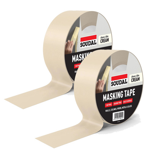 Soudal Masking Tape - 48mm x 50m - Pack of 2 image