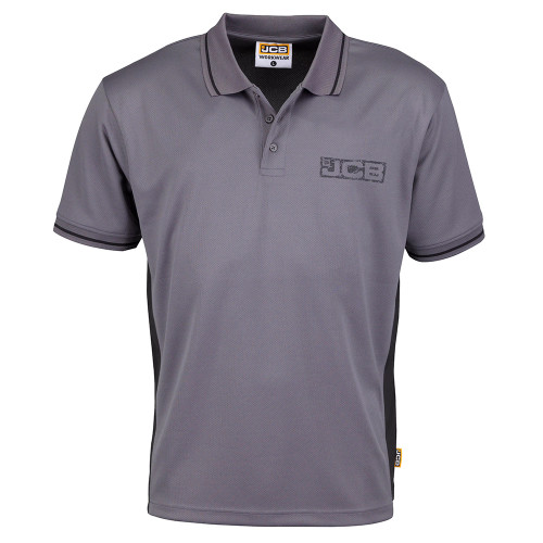 JCB Trade Polo Shirt - Grey & Black image
