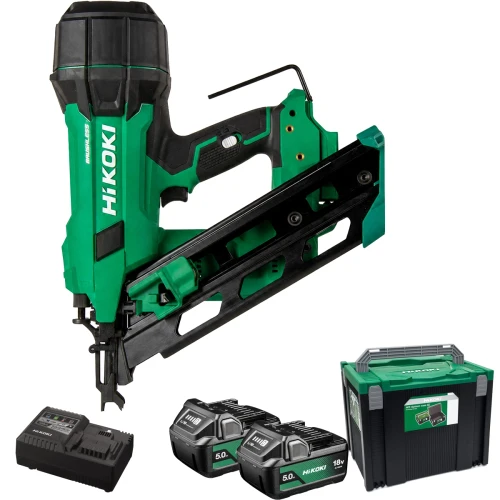 Hikoki NR1890DCAJPZ 18V Brushless First Fix Framing Nail Gun, 2x 5.0Ah Batteries, Charger & Case image