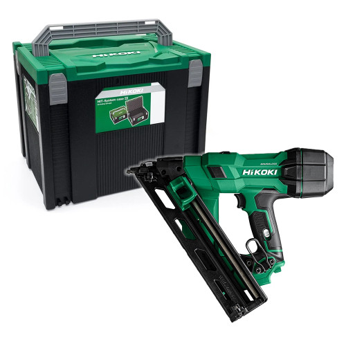 Hikoki NT1865DAAW9Z 18V Brushless 15G Angled Finish Nailer - Body & Case image