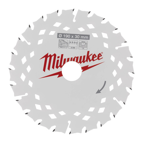 Milwaukee 4932498976 190mm x 30mm 24T Wood Circular Saw Blade image
