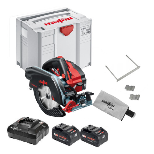 Mafell K 65 18M BL 18V 185mm Circular Saw, 2x 5.5Ah CAS Batteries, Charger & Case image