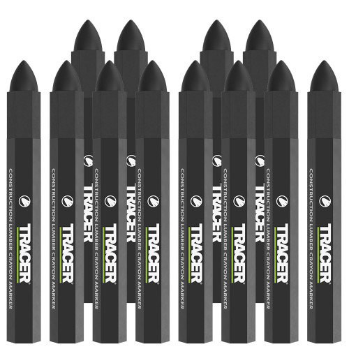 Tracer Black Crayon Marker - Pack of 12 image