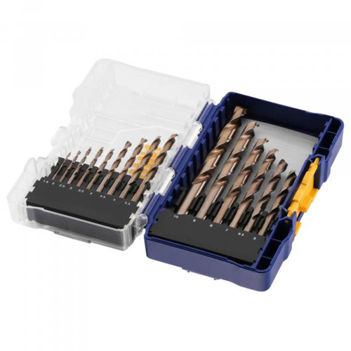 Irwin 15 Piece HSS Titanium Metal Drill Bit Set image