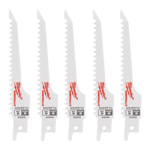 Milwaukee 125mm SAWZALL Reciprocating Saw Blades for Drywall - Pack of 5 image