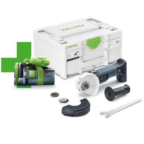Festool AGC 18-125 18V Brushless Angle Grinder – Body & Case with Free 5.0Ah Battery image