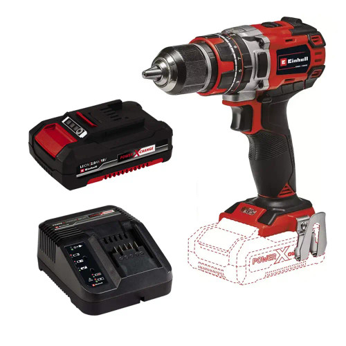 Einhell TP-CD 18/50 Li-i BL-Solo 18V Brushless Combi Drill, 1x 4.0Ah Battery & Charger image