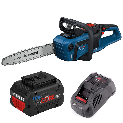 Bosch GKE 18V-40 18V BITURBO Brushless 40cm Chainsaw, 1x 5.5Ah ProCORE Battery & Fast Charger image